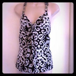 Black & White Halter Top Size S